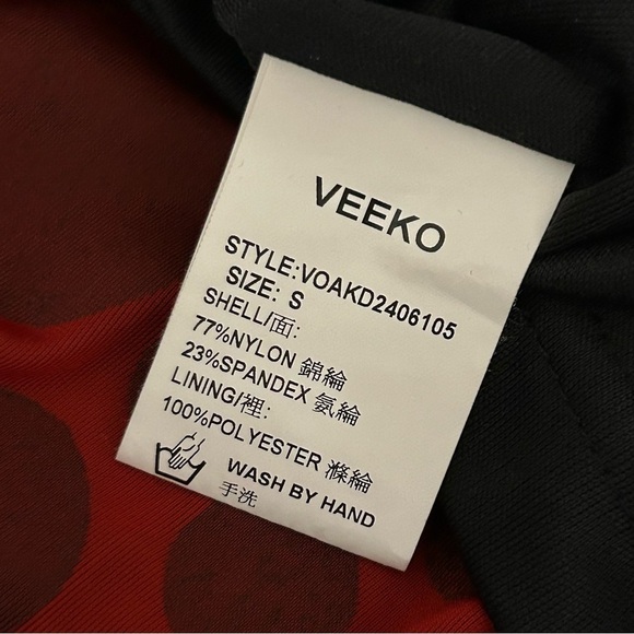 Veeko Polka Dot Velour Sexy Dress S - Picture 7 of 13